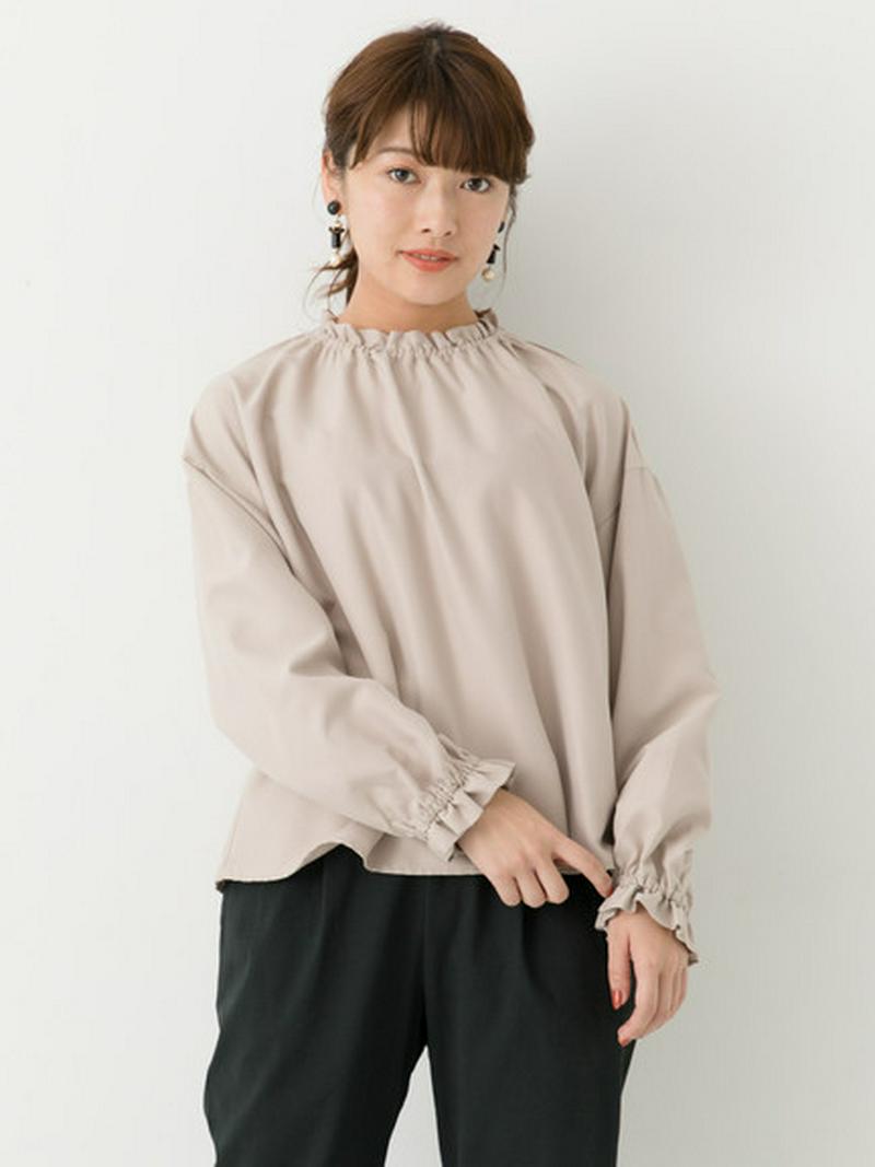 ・プチハイネックピーチキモウブラウス