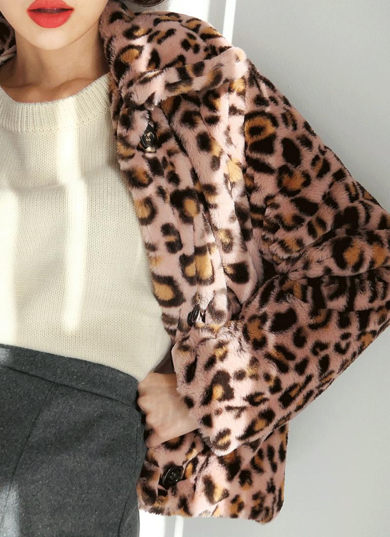レオパードファージャケット・全3色