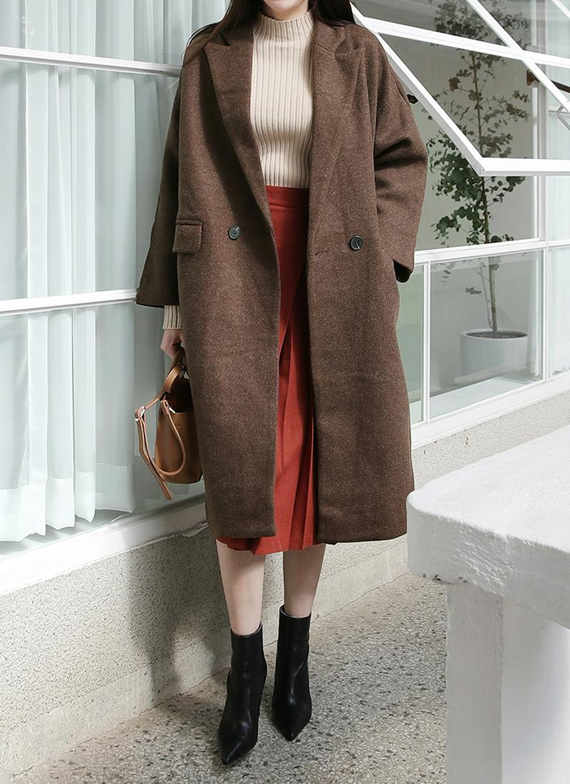 ★HAPPYPRICE10%★ ロングダブルコート・全3色