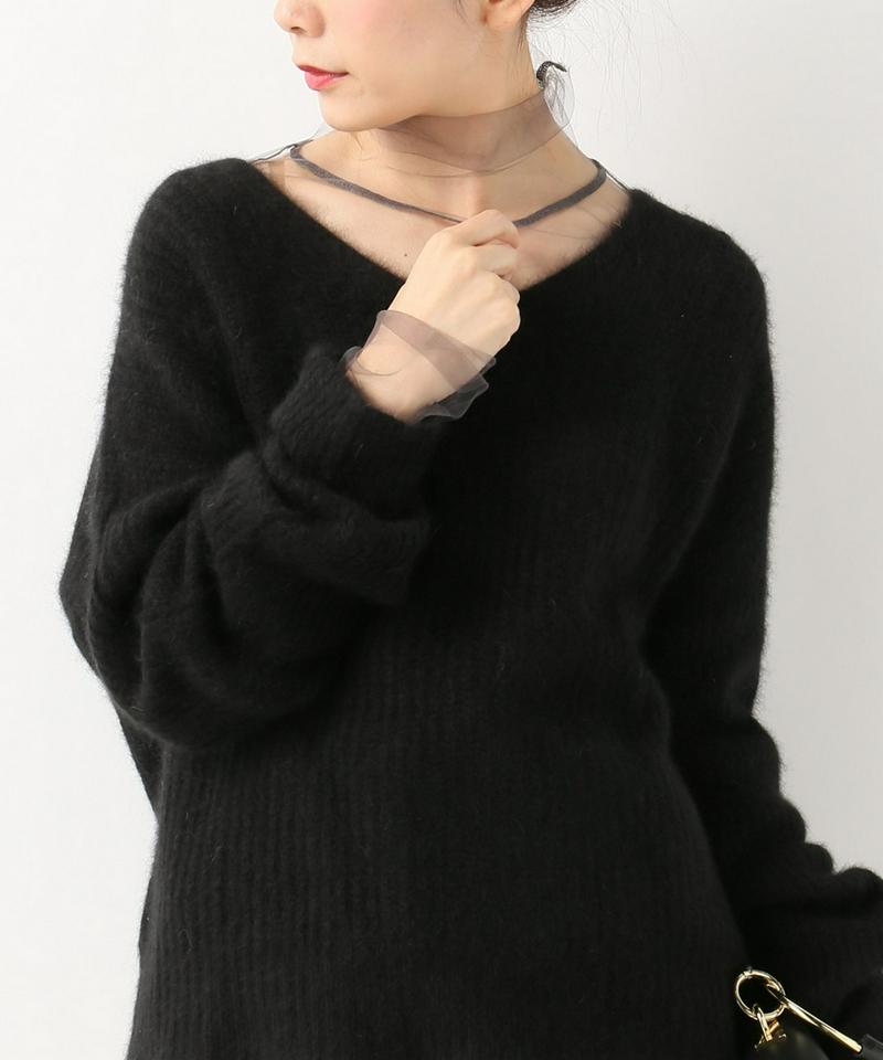 チュール ハイネックプルオーバー