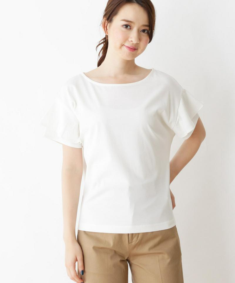 【42(LL)WEB限定サイズ】フリルスリーブトップス