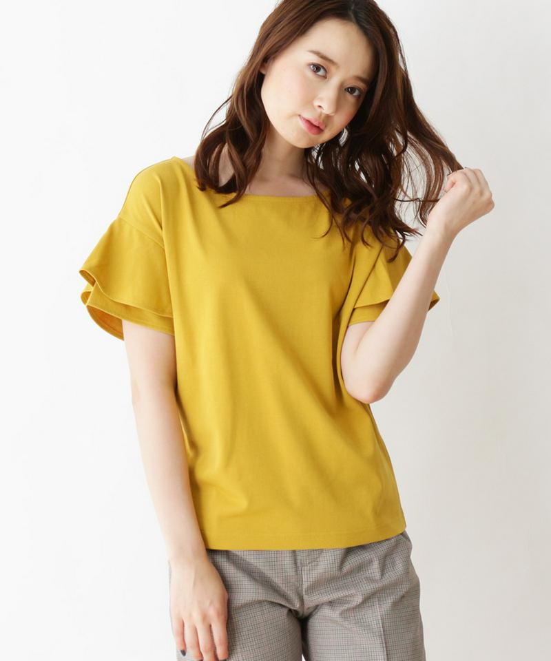 【42(LL)WEB限定サイズ】フリルスリーブトップス