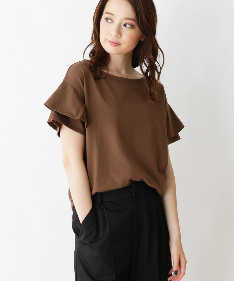 【42(LL)WEB限定サイズ】フリルスリーブトップス