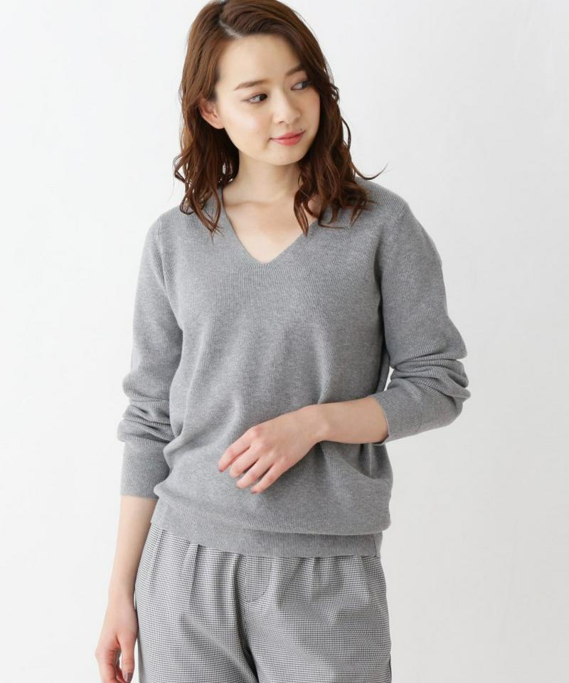 【洗える・42(LL)WEB限定サイズ】コンパクトVネックプルオーバー