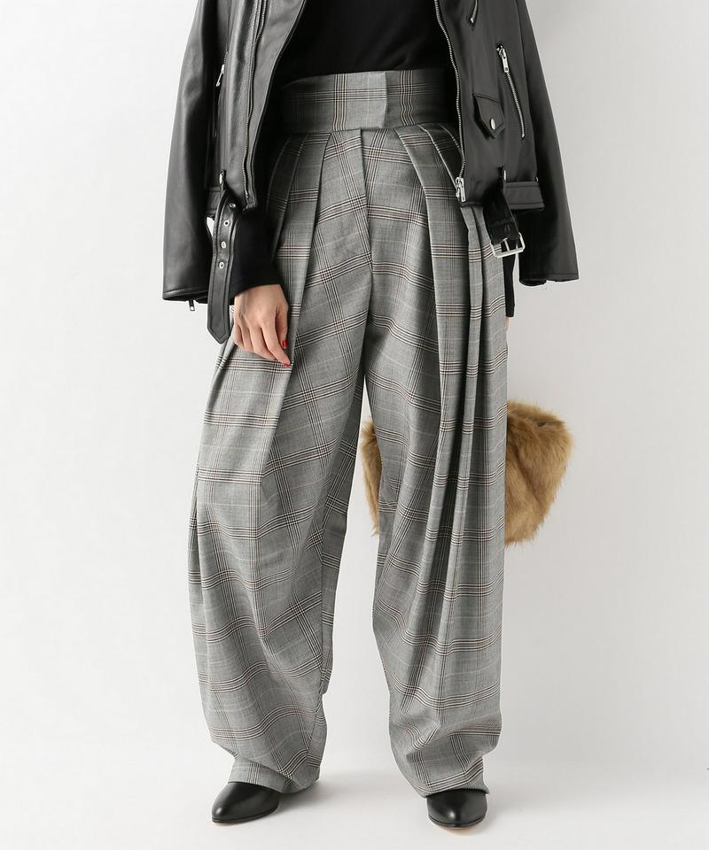 【MAISON FLANEUR / メゾンフランネウール】ハイウエストチェックパンツ