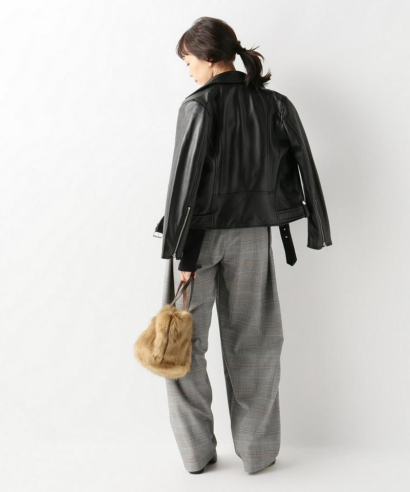 【MAISON FLANEUR / メゾンフランネウール】ハイウエストチェックパンツ