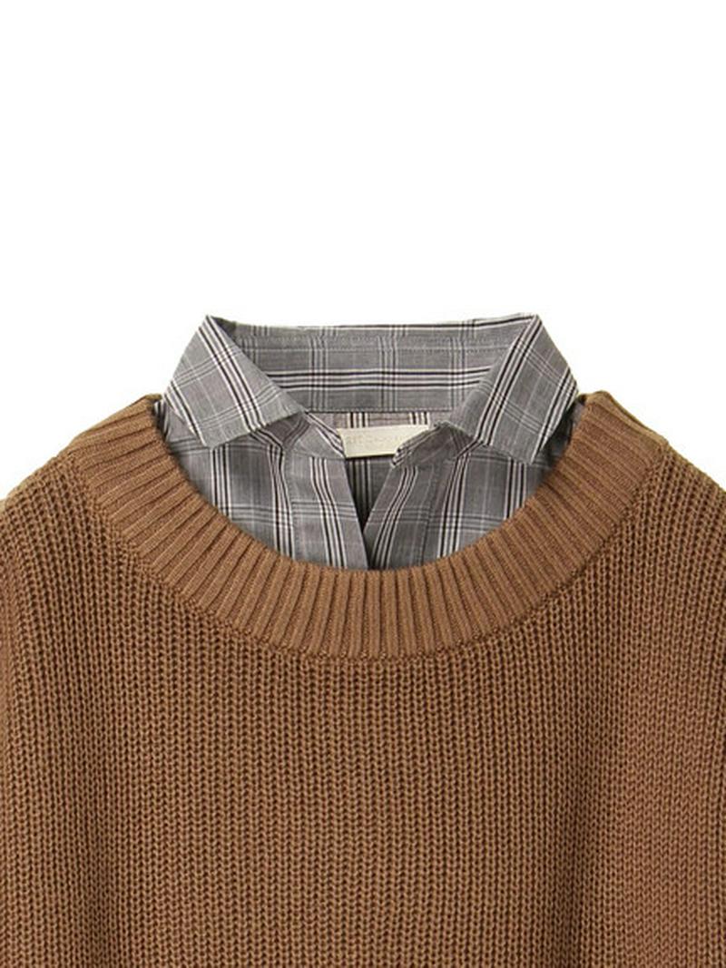 【Special Price】SET2点 スキッパーシャツ+ニットベスト