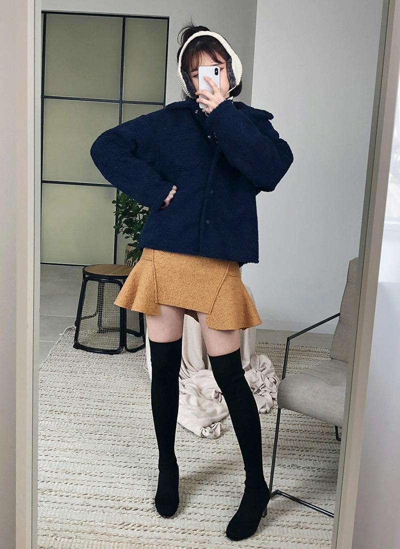 アンバランスラッフルミニスカート・全3色