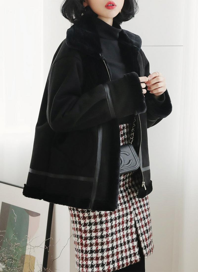 ファートリムフェイクムートンジャケット・全2色
