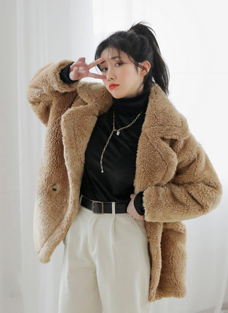 フェイクファーダブルジャケット・全3色