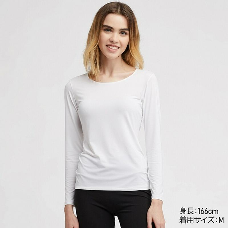 エアリズムUVカットクルーネックT（8分袖）