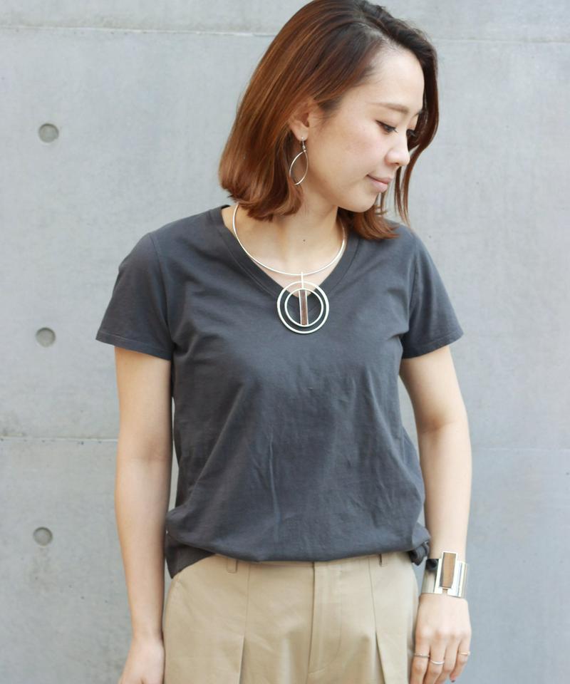 《追加》36/-USA 天竺 VネックショートスリーブTシャツ◆