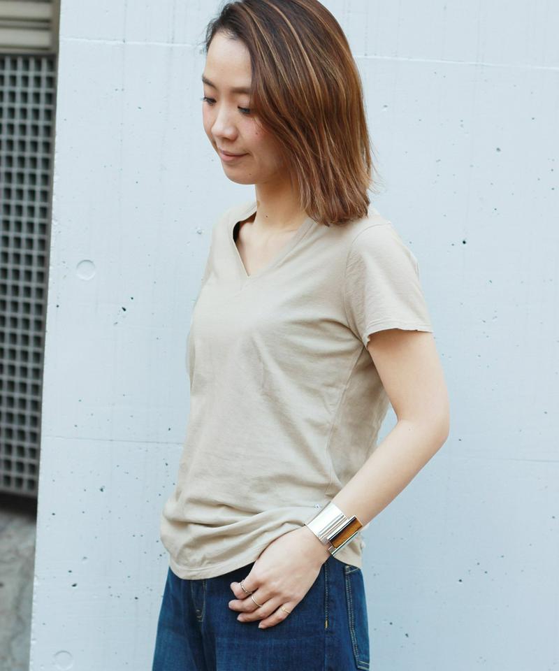 《追加》36/-USA 天竺 VネックショートスリーブTシャツ◆