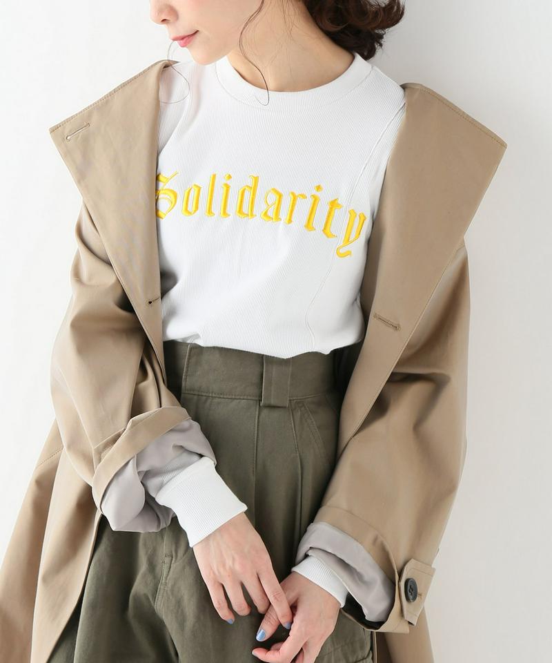 【ITCHY SCRATCHY PATCHY】ロングスリーブ刺繍トップス:ホワイト