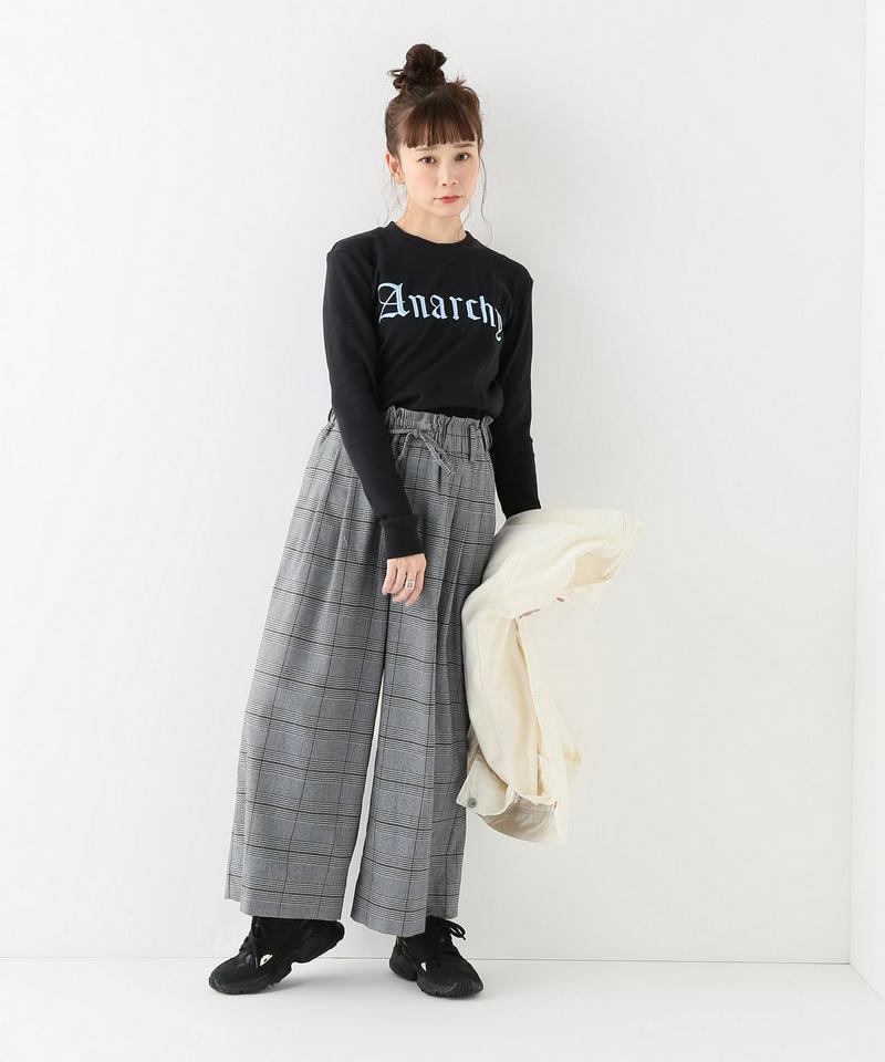 【ITCHY SCRATCHY PATCHY】ロングスリーブ刺繍トップス:ブラック