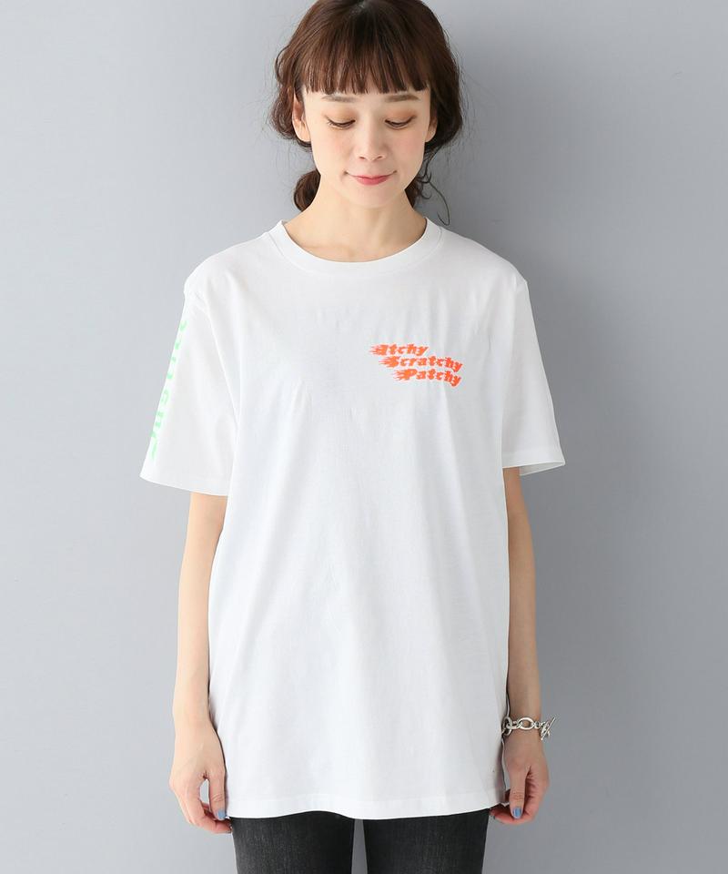 【ITCHY SCRATCHY PATCHY/イッチースクラッチーパッチー】プリントTシャツ:ホワイト