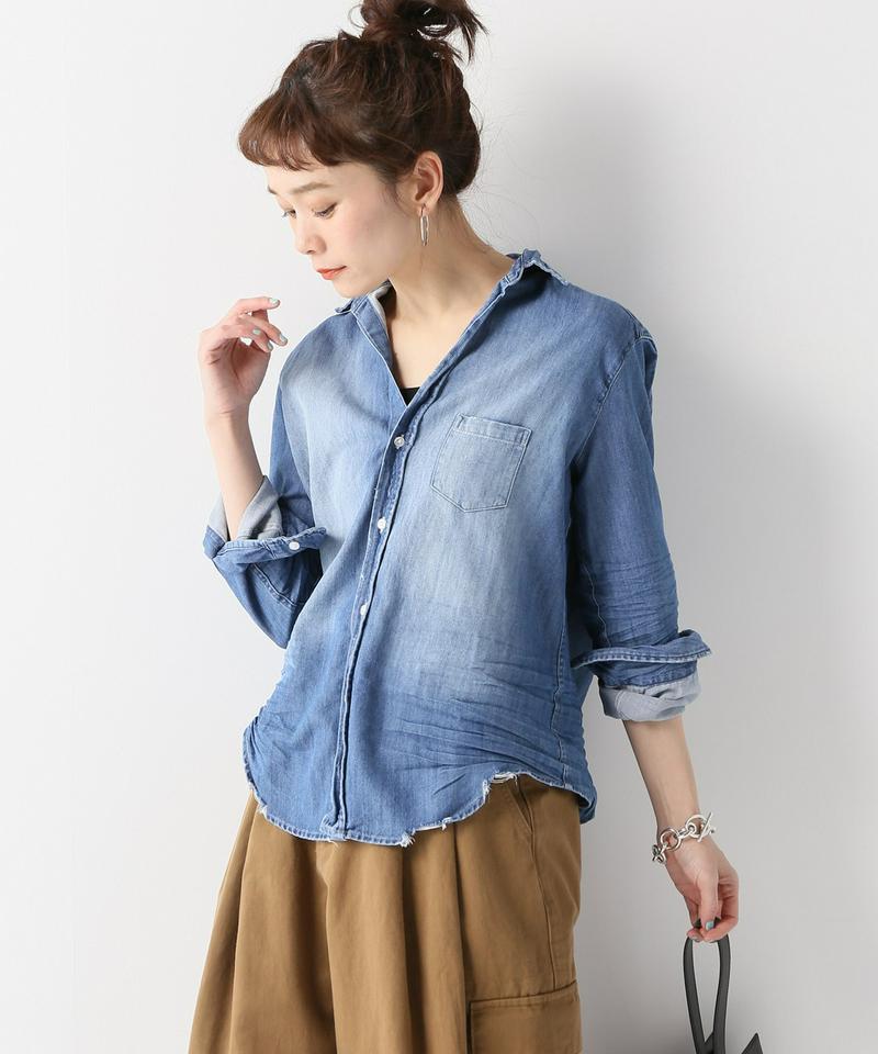【Frank & Eileen/フランク＆アイリーン】 INDIGO DENIM STONEWASHED:シャツ