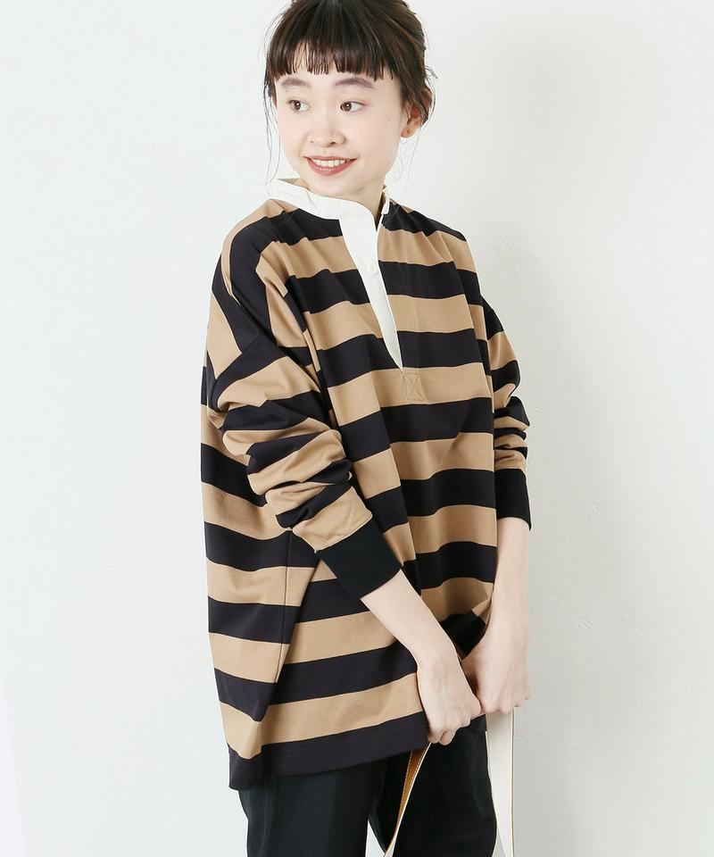 《予約》《WEB限定》JS+eバスクボーダーラガーシャツ◆