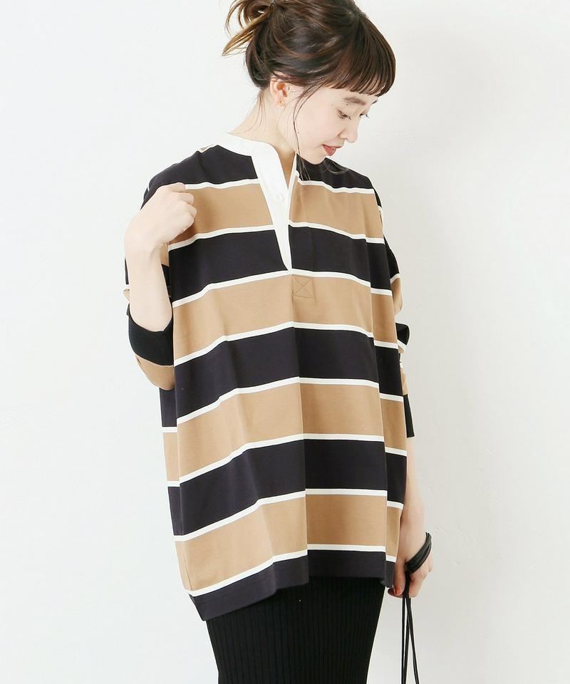 《予約》《WEB限定》JS+eバスクボーダーラガーシャツ◆