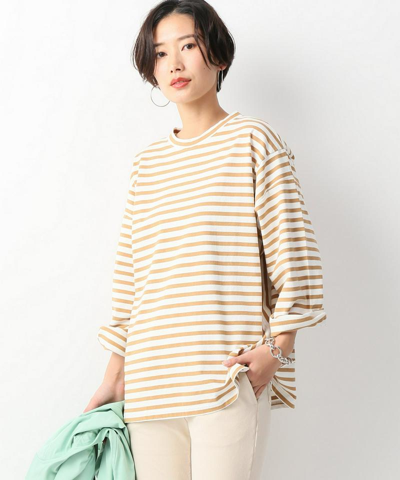 コットンボーダーワイドプルオーバー