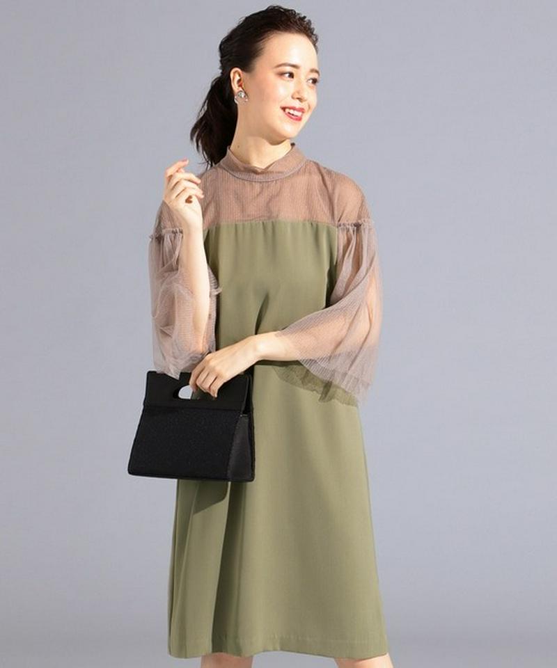 シアーベルスリーブ ドレス