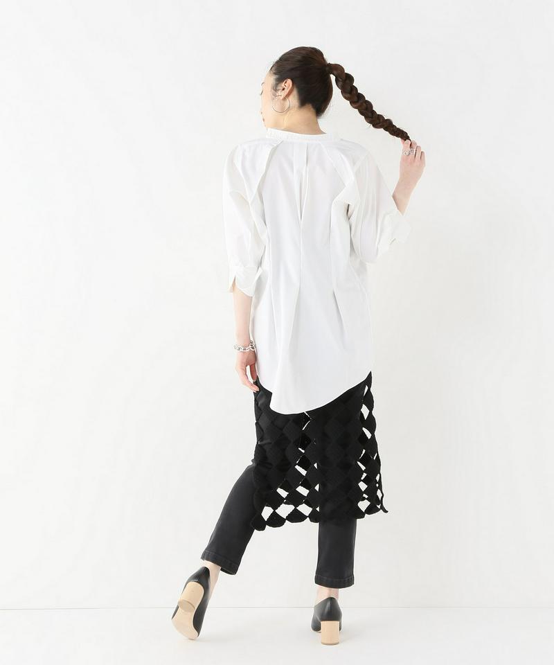 【77Circa/ナナナナサーカ】bias tuck long cuffs：シャツ
