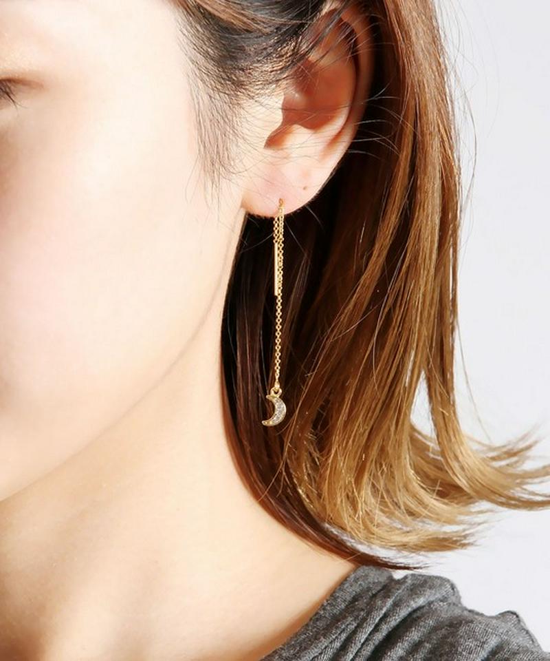 K14GF 月&星 アメリカンピアス