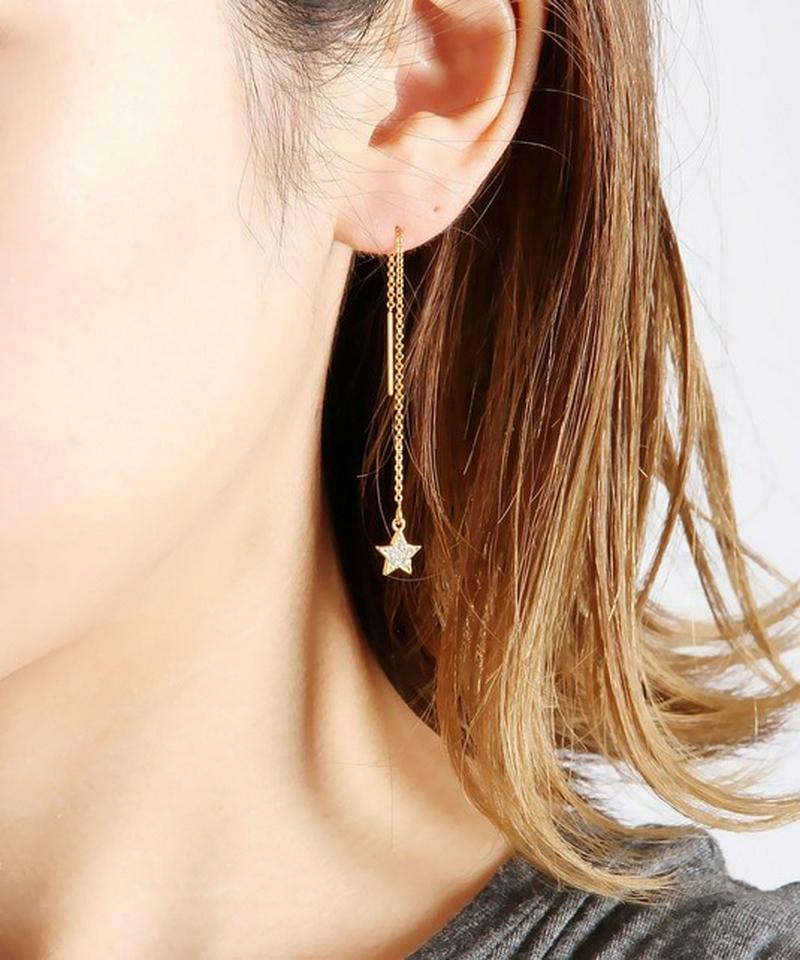 K14GF 月&星 アメリカンピアス