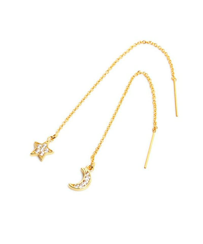 K14GF 月&星 アメリカンピアス