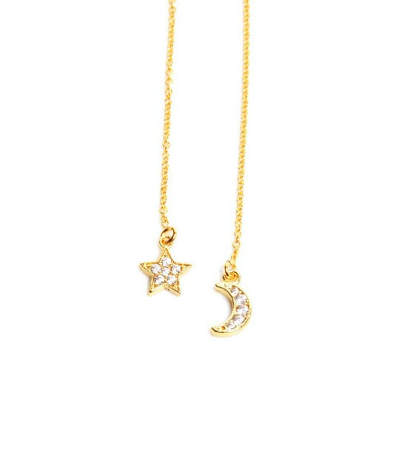 K14GF 月&星 アメリカンピアス