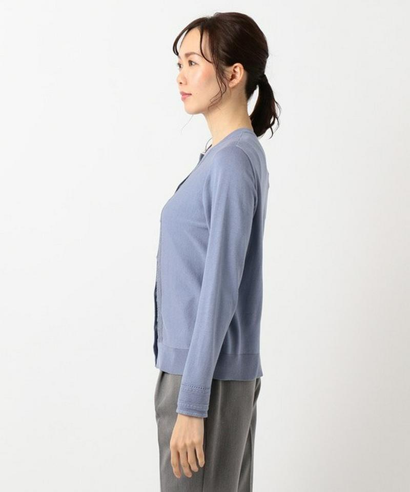 【洗える】HandySilk クルーネックカーディガン
