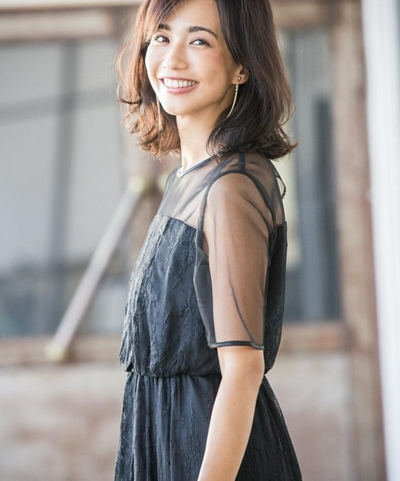 【優木まおみさん着用】レーシーロング ドレス
