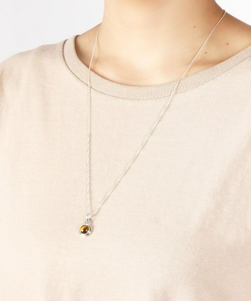 【フランス買付】タイガーアイ×シルバーネックレス19