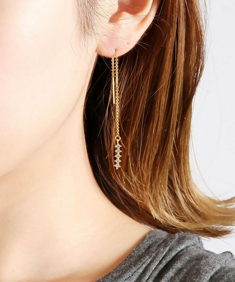 K14GF シンプル アメリカンピアス