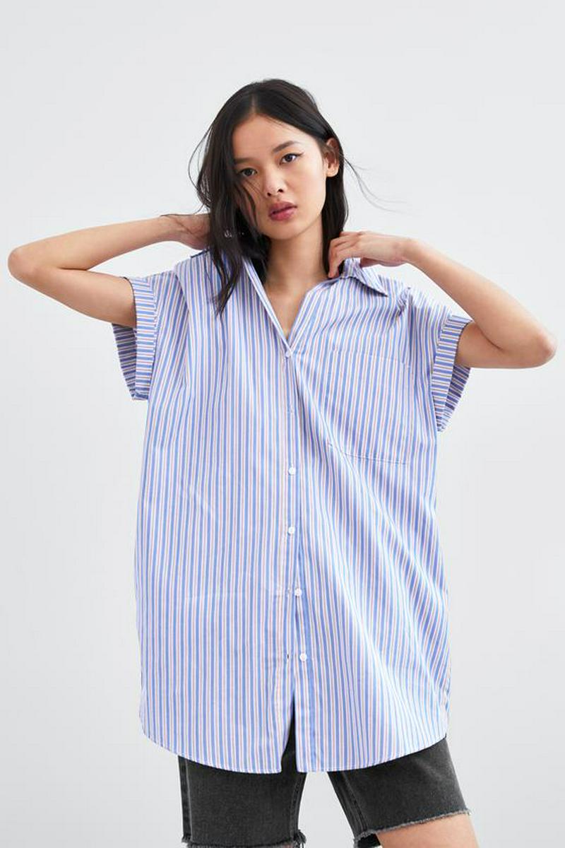 ストライプ柄シャツ