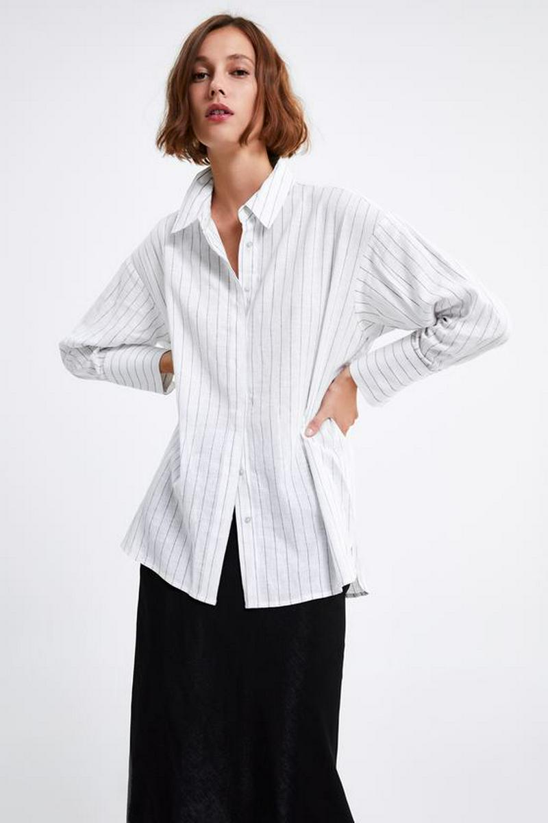 ストライプ柄シャツ