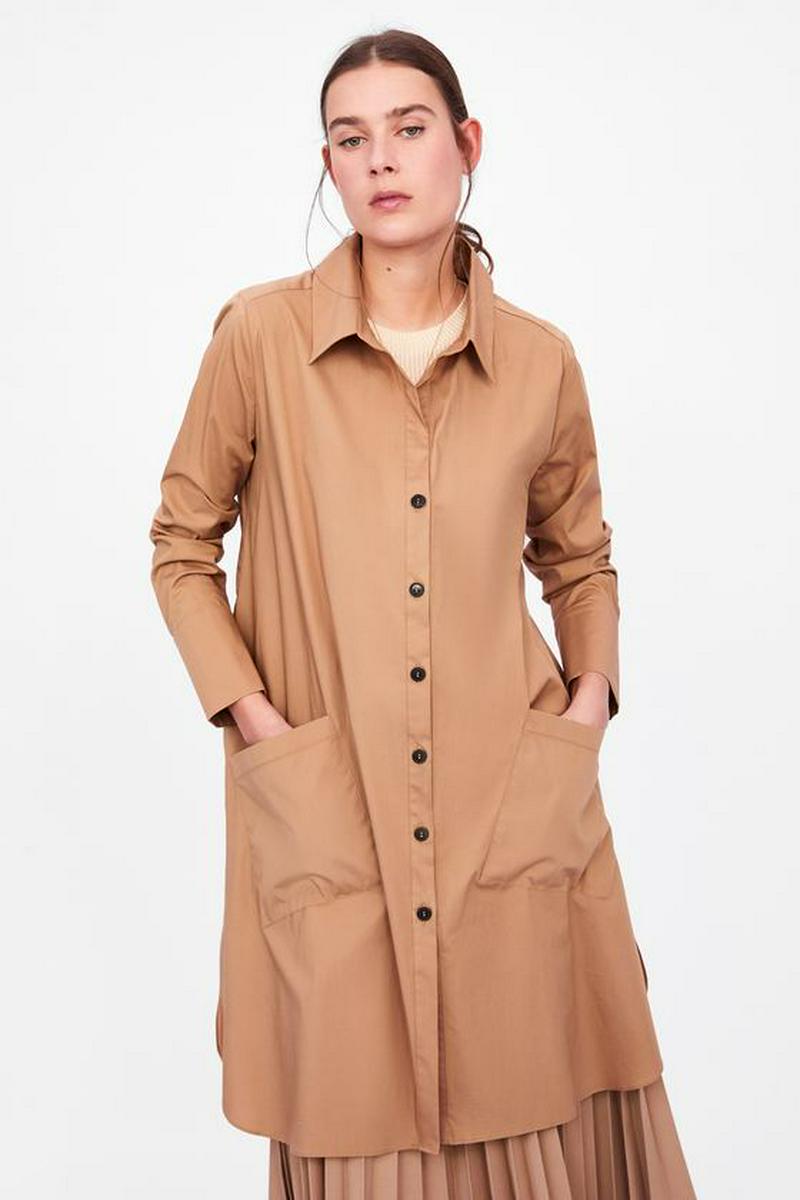 POPLIN SHIRT-STYLE TUNIC