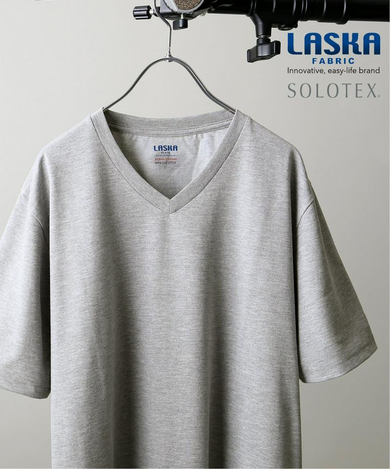 《予約》【LASKA】× 【SOLOTEX】 PLATE VネックTシャツ
