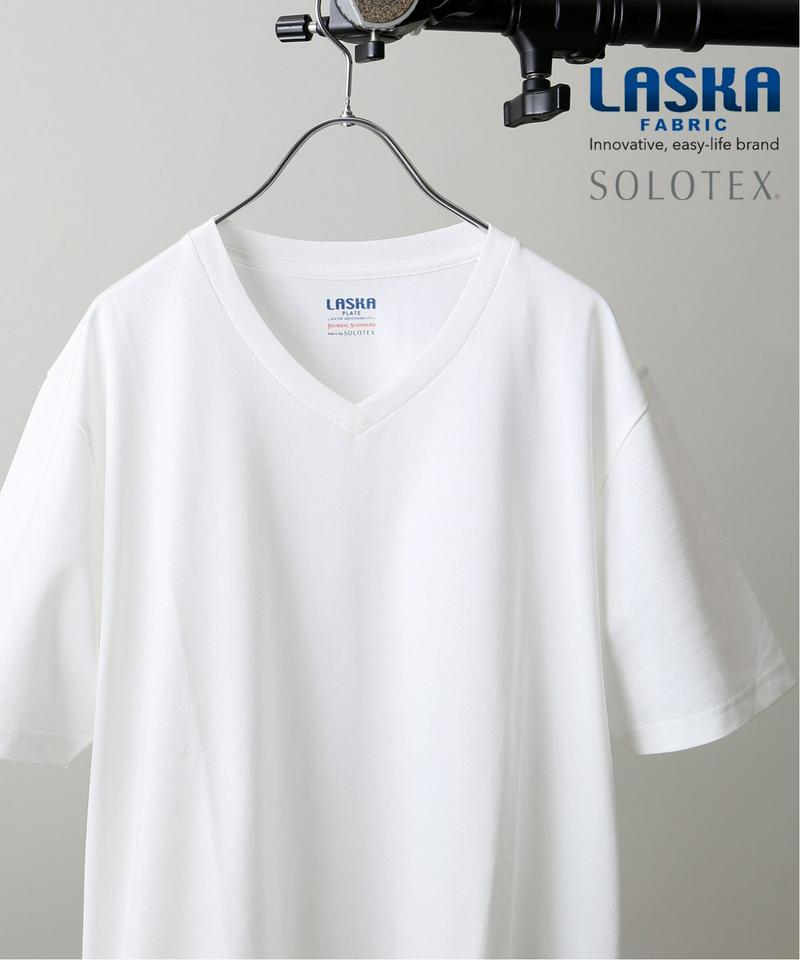 《予約》【LASKA】× 【SOLOTEX】 PLATE VネックTシャツ