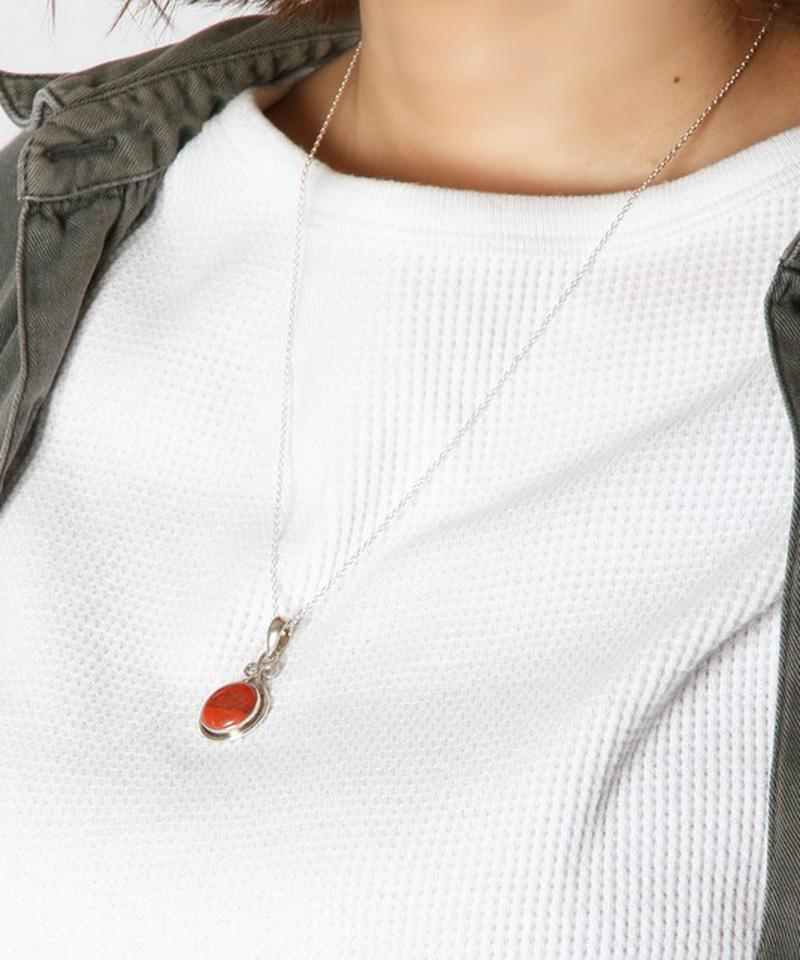 【フランス買付】レッドジャスパーネックレス 19