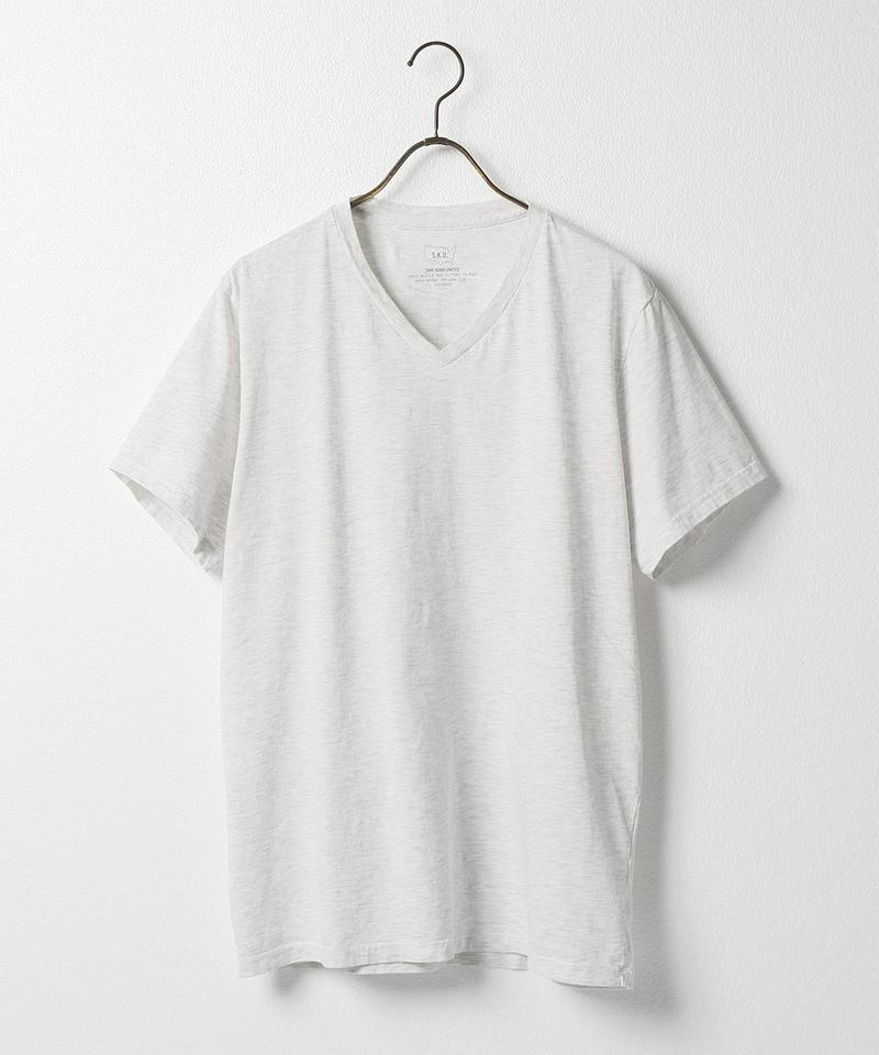 SKU S/S OATMEAL HEATHER V-NECK TEE