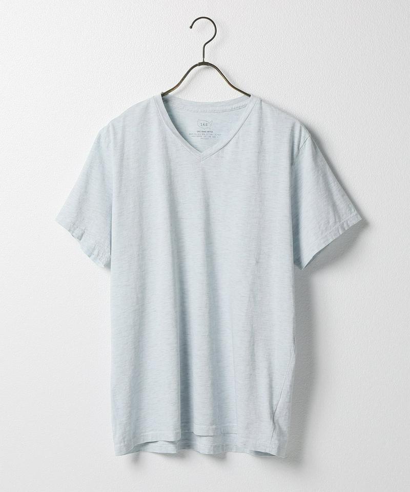 SKU S/S OATMEAL HEATHER V-NECK TEE