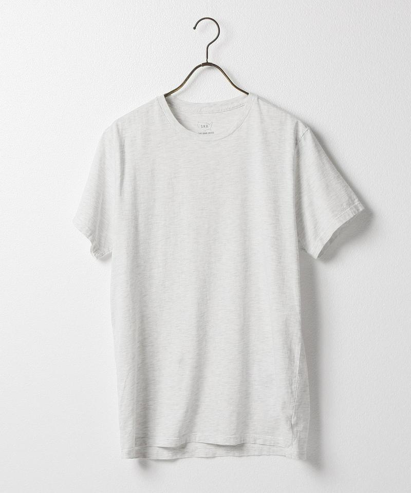 SKU S/S OATMEAL HEATHER CREW TEE