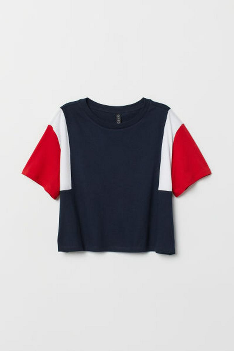 ブロックパターンTシャツ