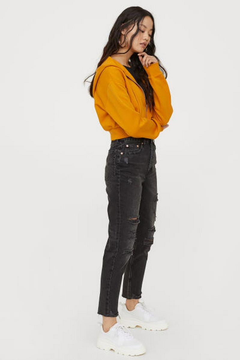 Slim Mom Jeans Trashed