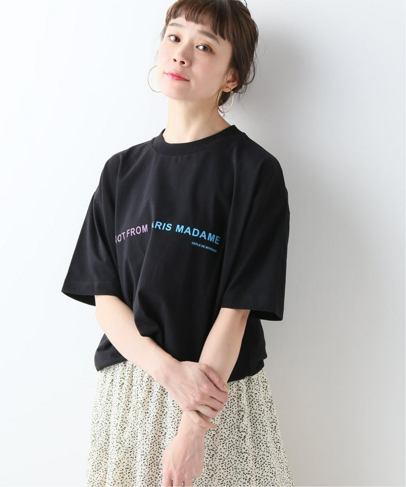 【DROLE DE MONSIEUR / ドロール・ド・ムッシュ】 SHADED SLOGAM Tシャツ