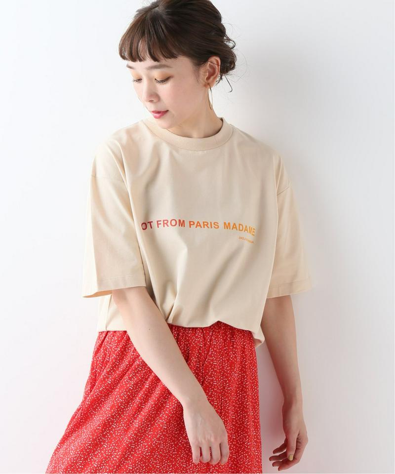 【DROLE DE MONSIEUR / ドロール・ド・ムッシュ】 SHADED SLOGAM Tシャツ