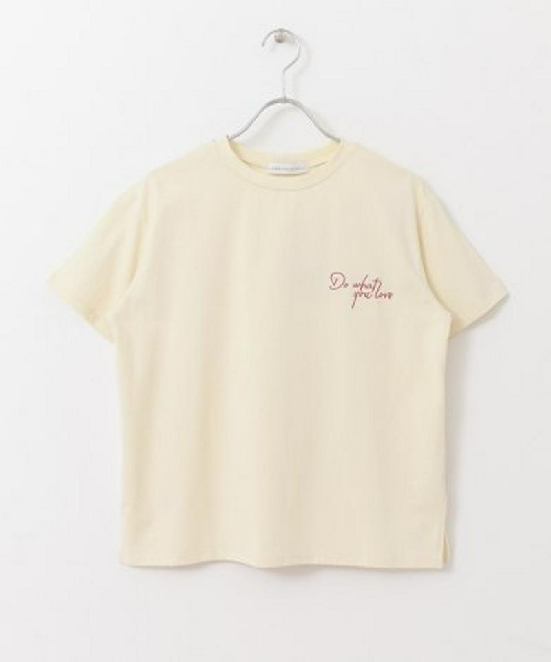 ロゴ刺繍Tシャツ