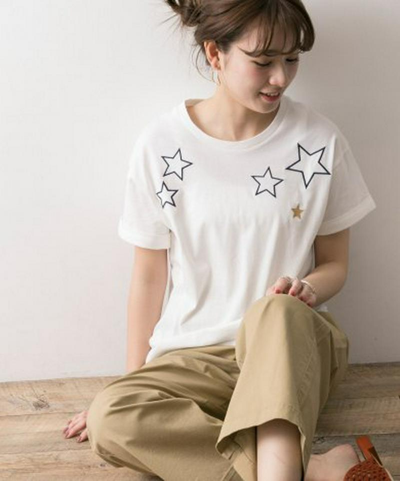 【WEB限定】ランダムスター刺繍Tシャツ