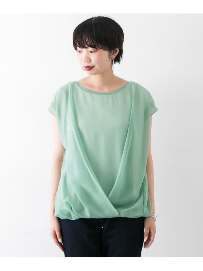 シフォンドッキングカットソー(フレンチスリーブ)